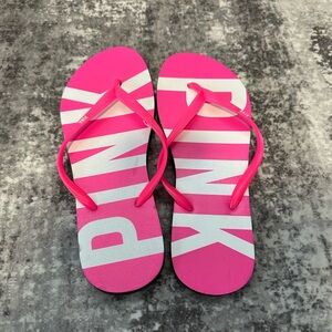 PINK Victoria's Secret Pink and White Sandals